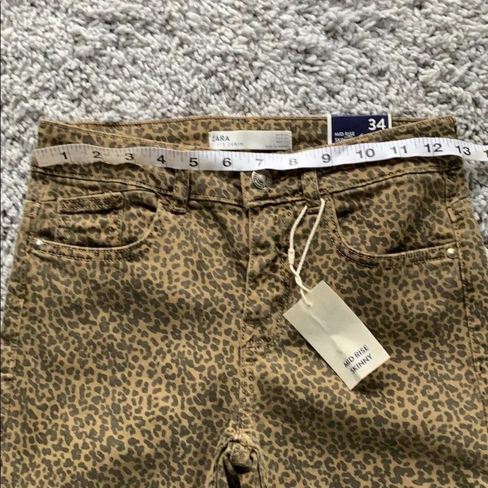 ZARA Animal Print Mid Rise Skinny‎ Jeans - Picture 8 of 10